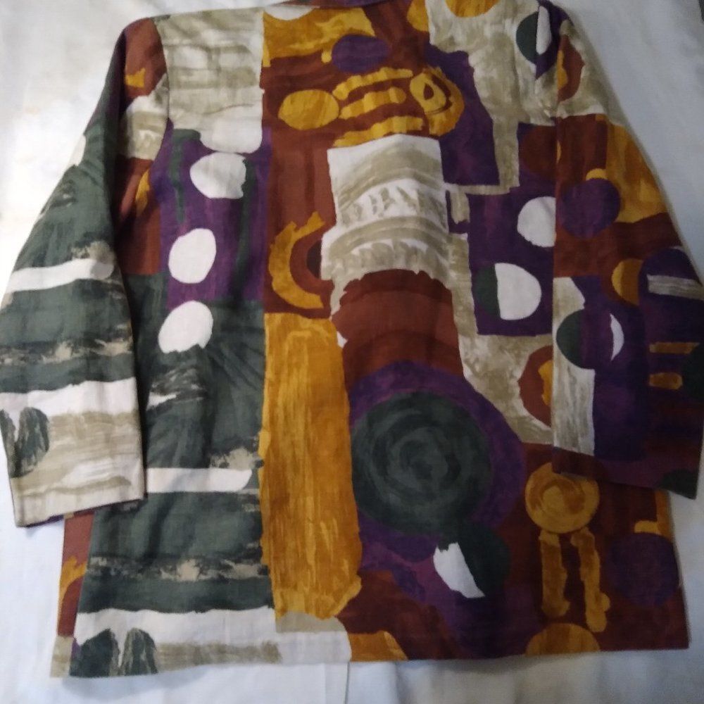 Vintage Raphael Lorenzo Abstract Pattern Blazer - image 7